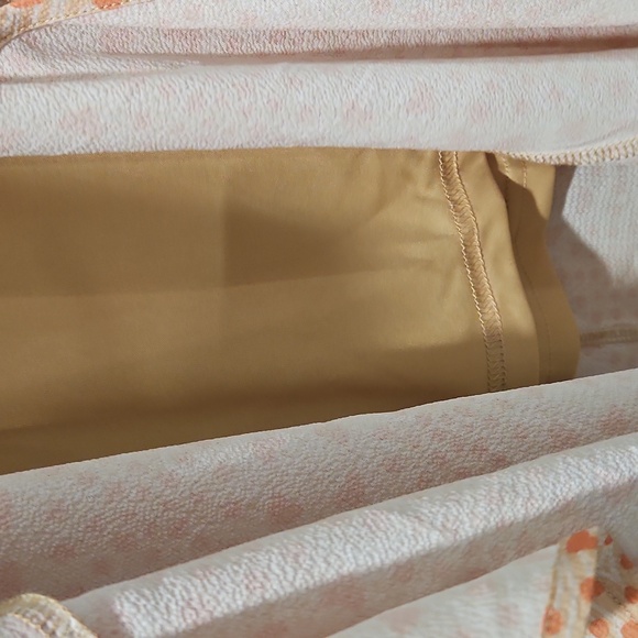 Elegant Peach Colored Patterned Dress - Picture 7 of 7